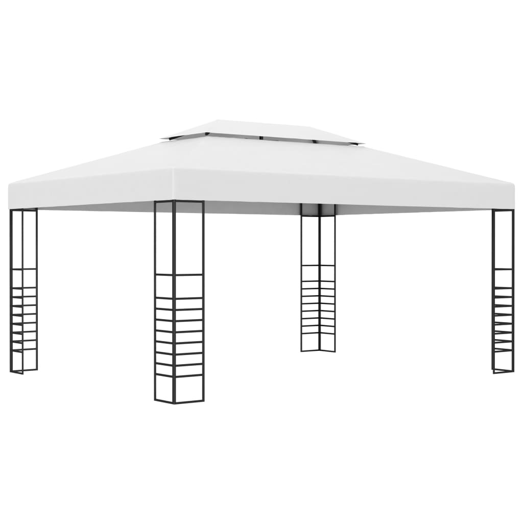 Vidaxl Garden Practor 4x3x2,7 m pulver -coated stål hvid