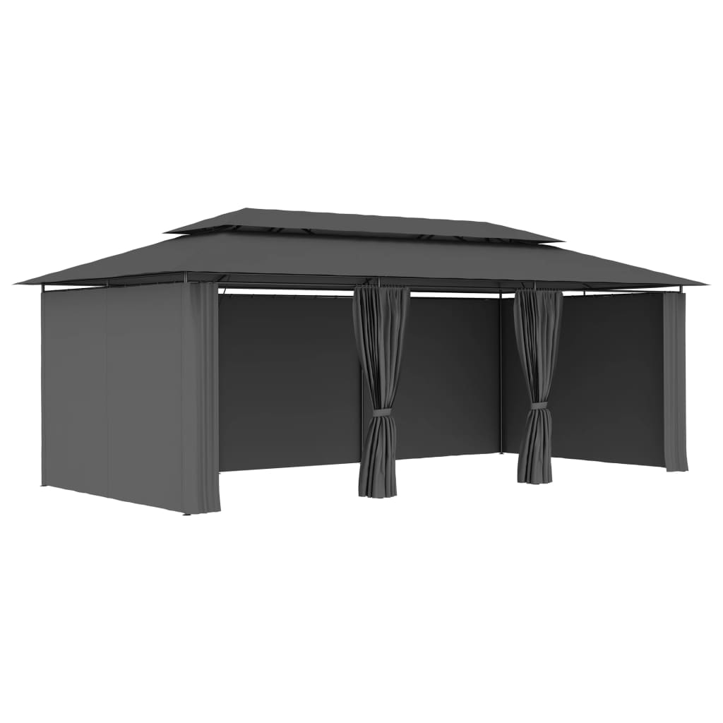 Vidaxl Arbor z zasłonami 600x298x270 cm antracyt