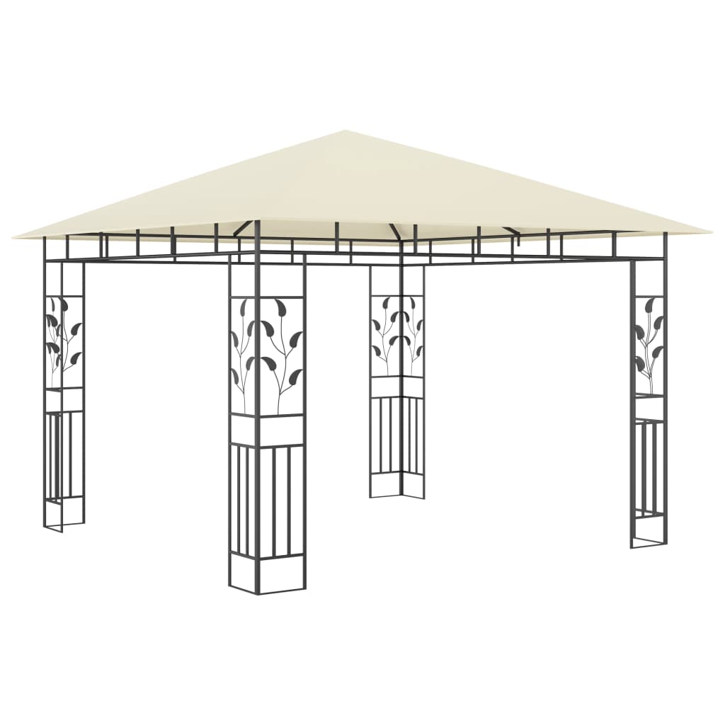 Vidaxl Arbor z neto komarjem 180 g m² 3x3x2,73 m krema