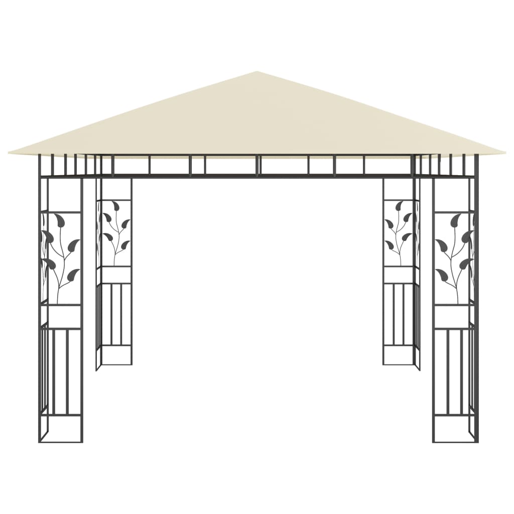 Vidaxl Arbor med myggnät 180 g m² 3x3x2,73 m kräm