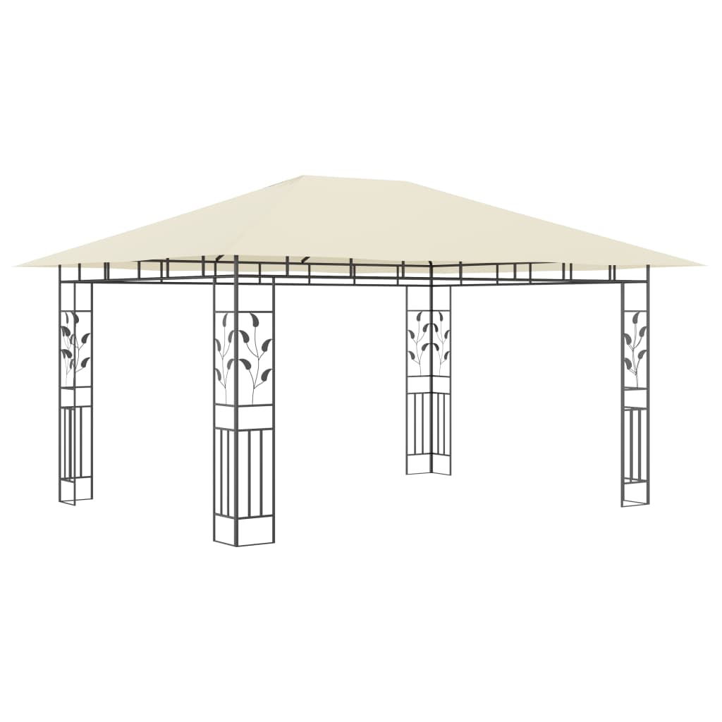 Vidaxl Arbor z neto komarjem 180 g m² 4x3x2,73 m krema