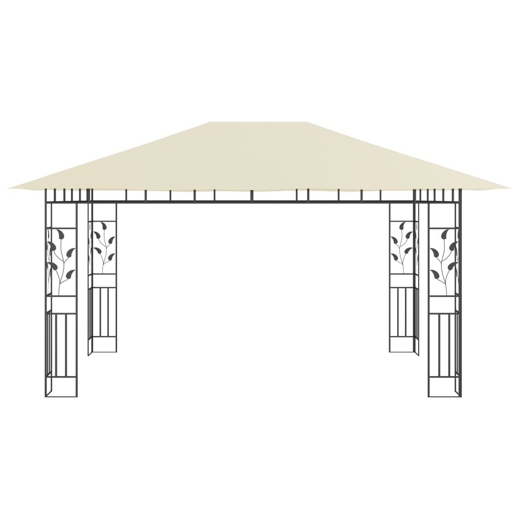 Vidaxl Arbor med myggnät 180 g m² 4x3x2,73 m kräm