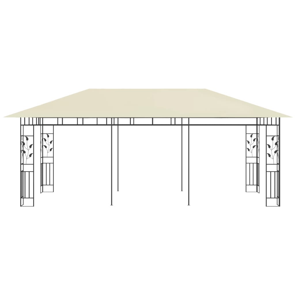 Vidaxl arbor with mosquito net 6x3x2.73 m cream