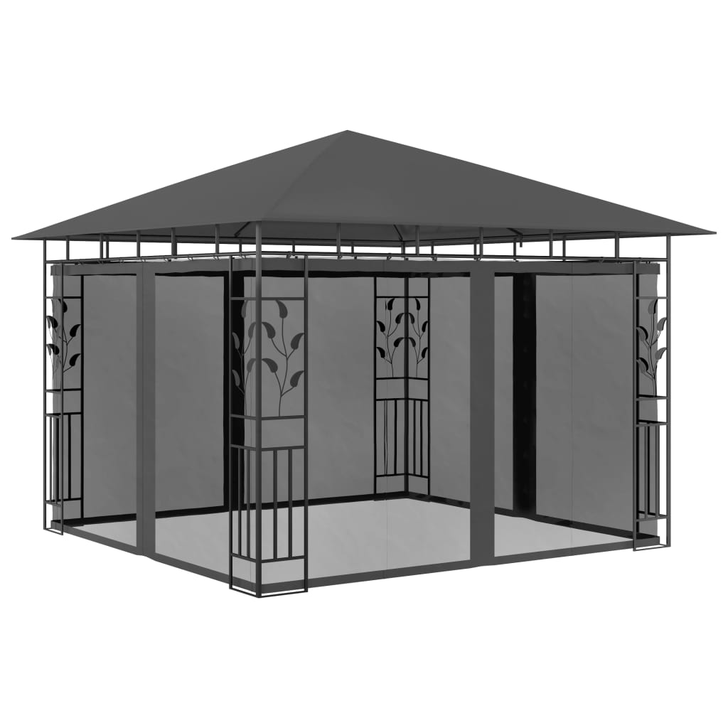 Vidaxl Arbor con mosquito net 180 g m² 3x3x2.73 m antracita