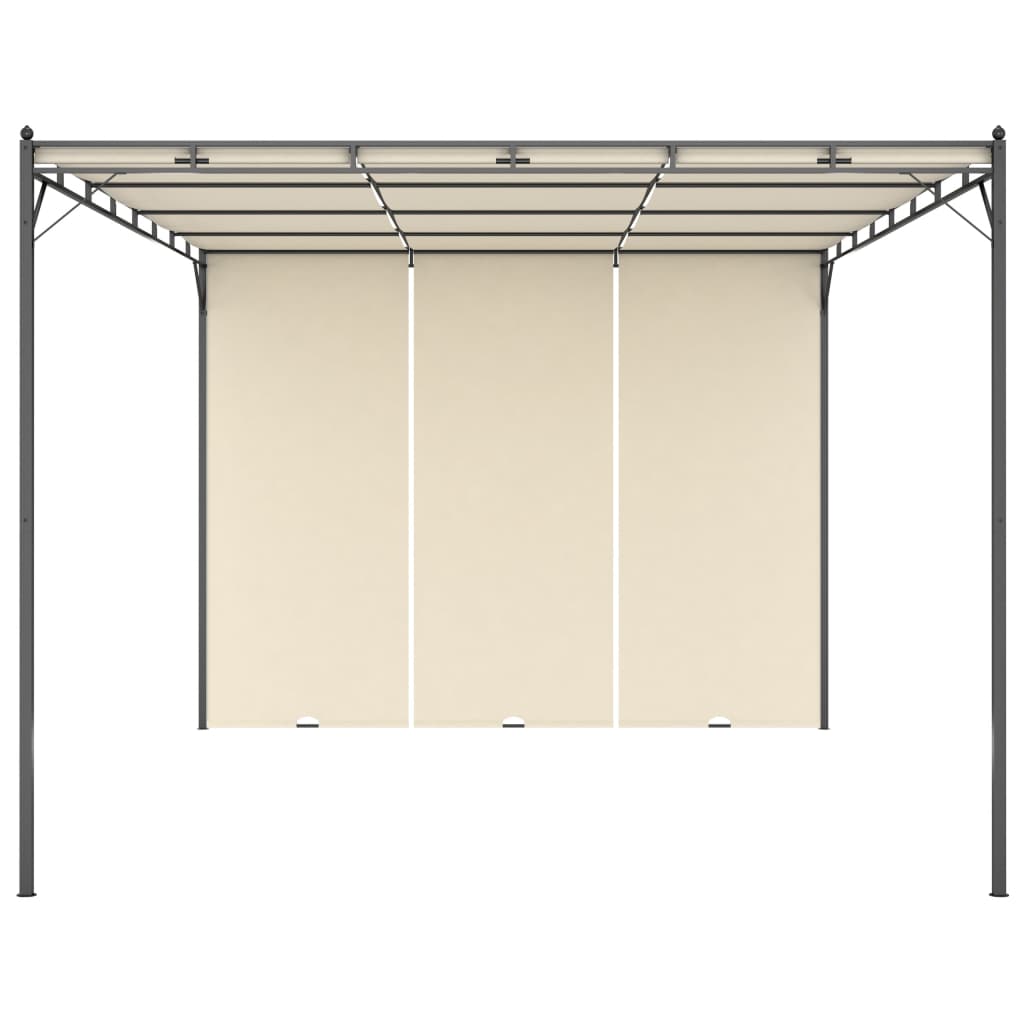 Vidaxl Garden Practor with Side Curtain 4x3x2.25 M Cream