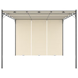 Vidaxl Garden Practor with Side Curtain 4x3x2.25 M Cream