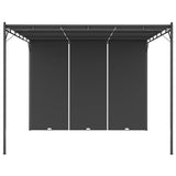 Vidaxl Garden Practor with Side Curtain 3x3x2.25 M Anthracite