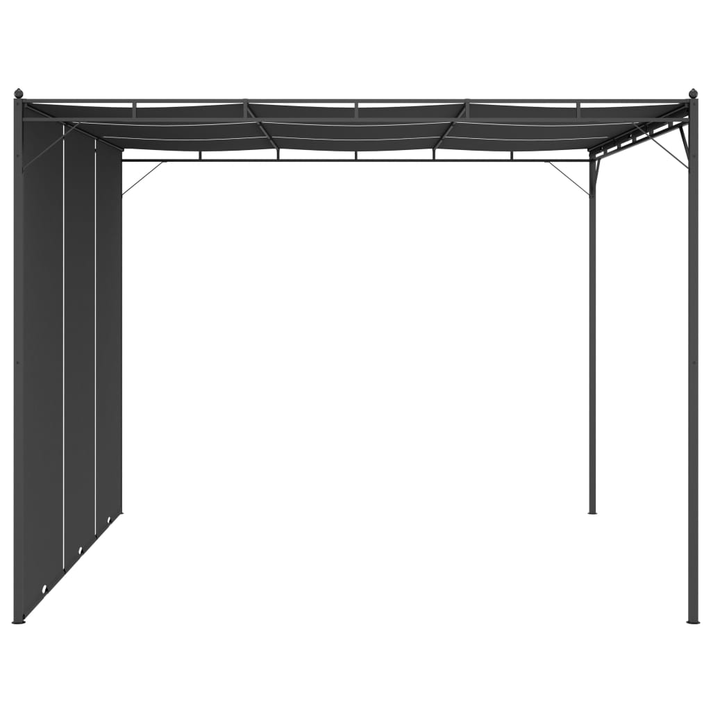 Vidaxl Garden Practor with Side Curtain 3x3x2.25 M Anthracite