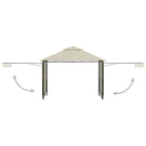 Vidaxl Arbor con tetti estensibili 180 g m² 3x3x2,75 m crema