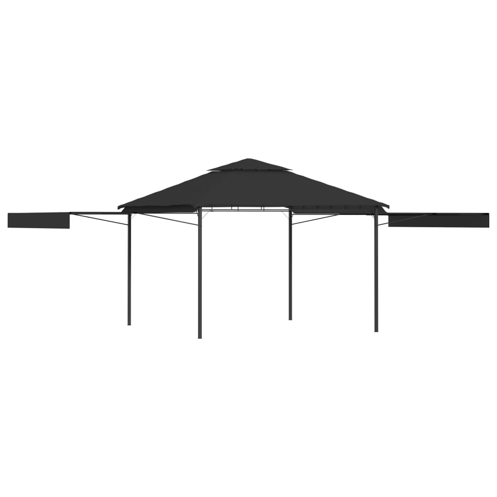 Arbor vidaxl avec toits extensibles 180 g m² 3x3x2,75 m anthracite