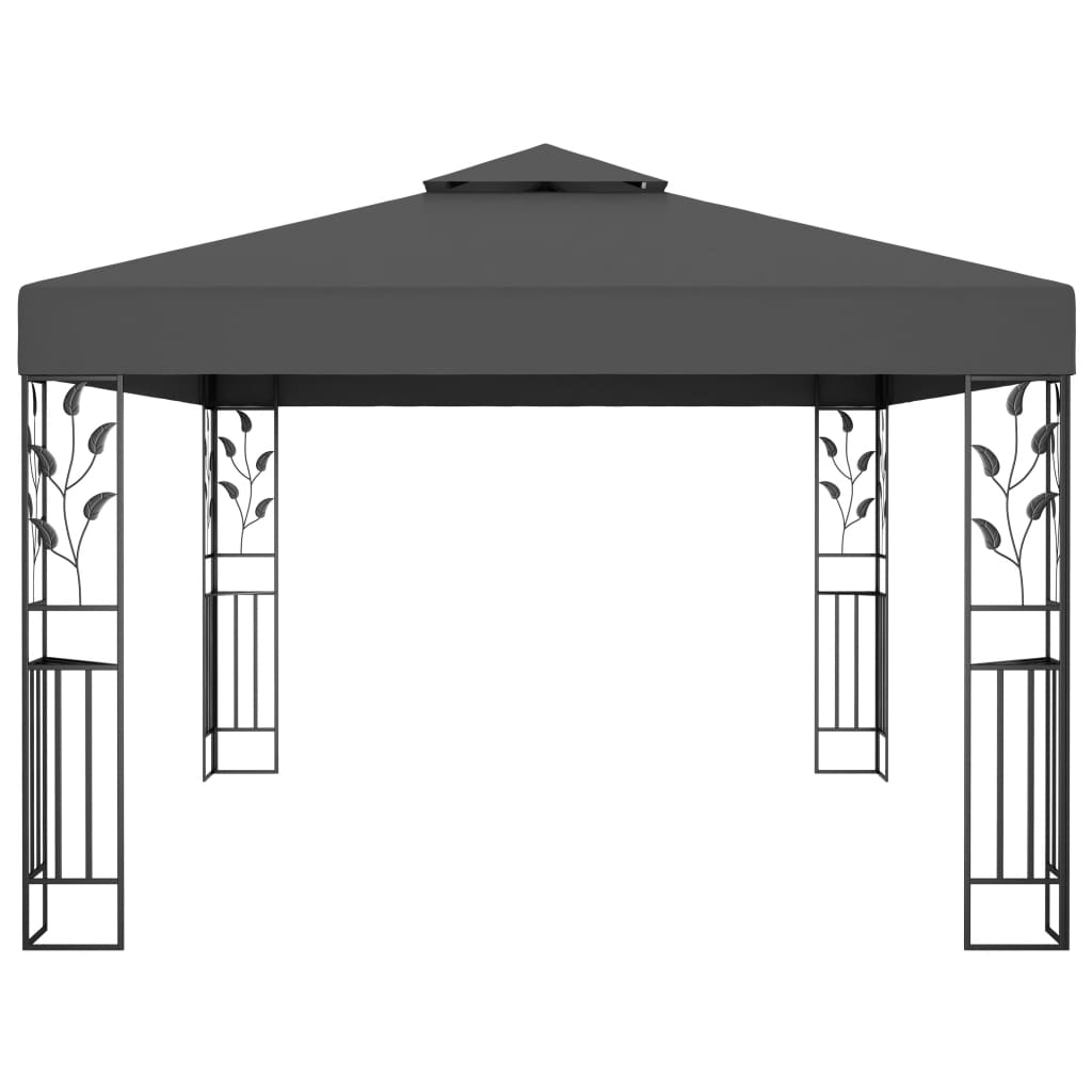 Vidaxl Arbor med dobbelt tag 3x4 m anthracit