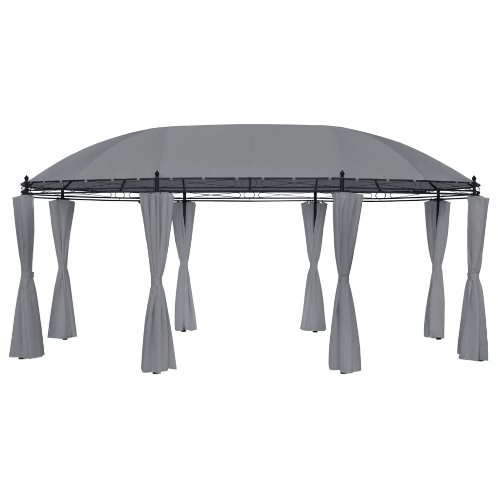 Arbor Vidaxl con cortinas 520x349x255 cm de antracita