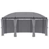 Vidaxl Arbor med gardiner 520x349x255 cm Anthracite -färgad