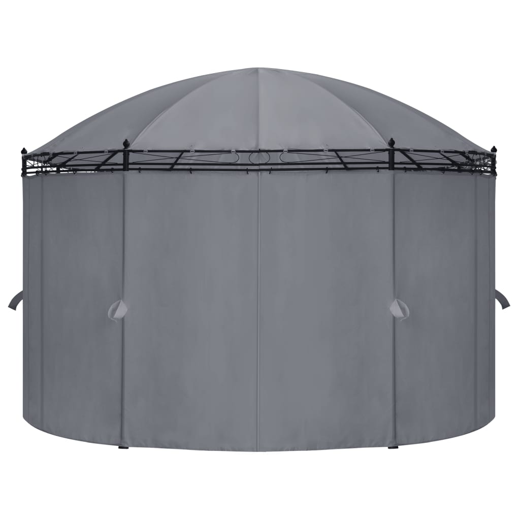 Vidaxl Arbor med gardiner 520x349x255 cm Anthracite -farvet