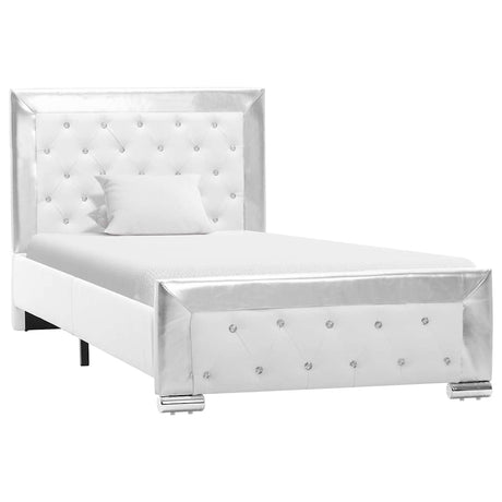 Vidaxl bedframe kunstleer wit 90x200 cm