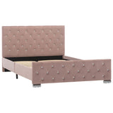 Vidaxl bedframe fluweel roze 120x200 cm