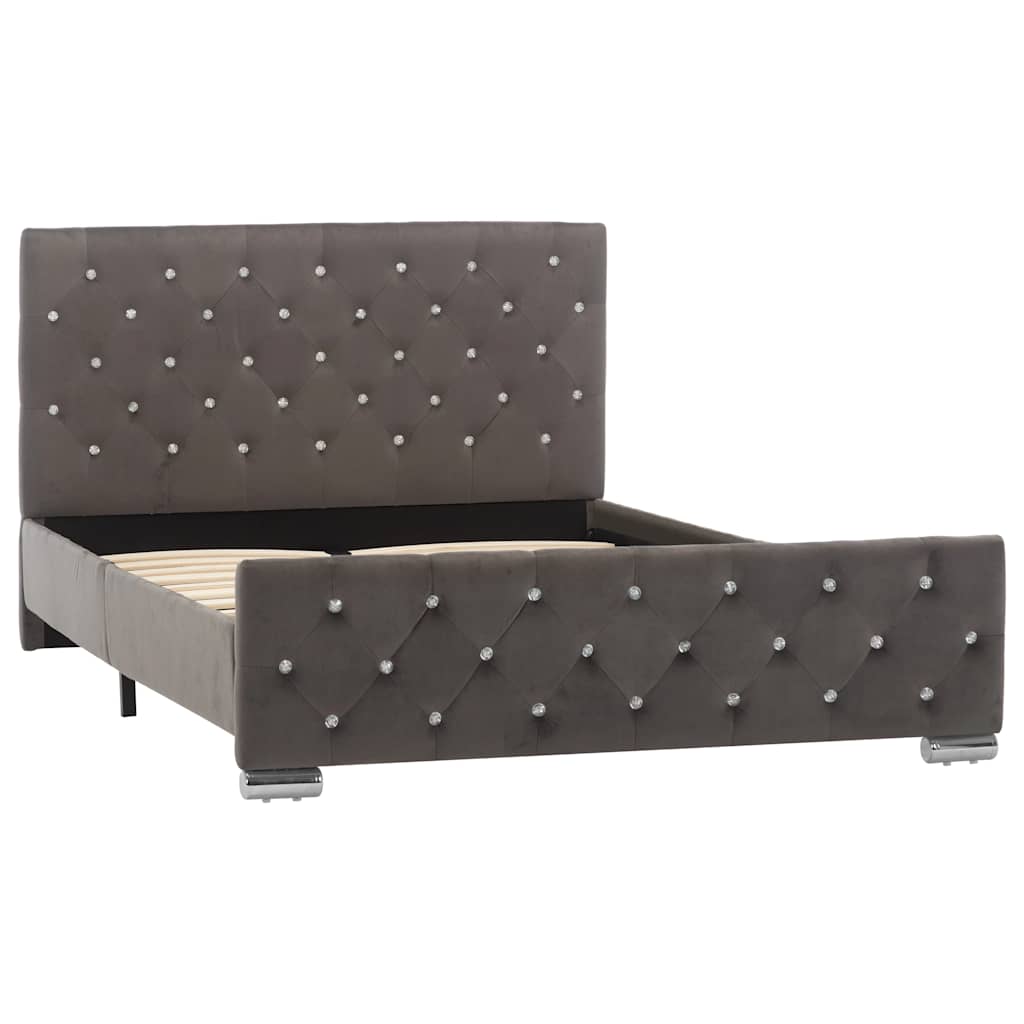 Vidaxl bedframe stof grijs 120x200 cm