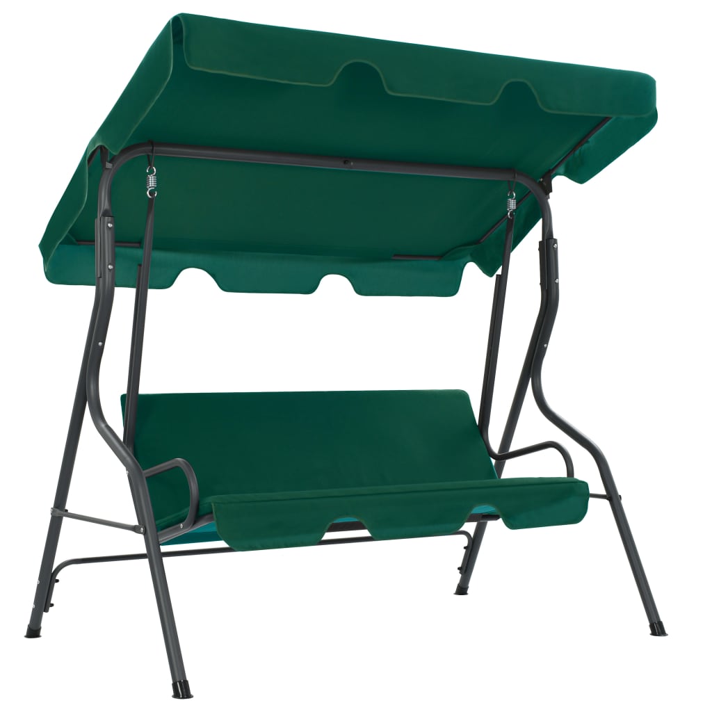 VidaXL Swing bench 170x110x153 cm fabric green