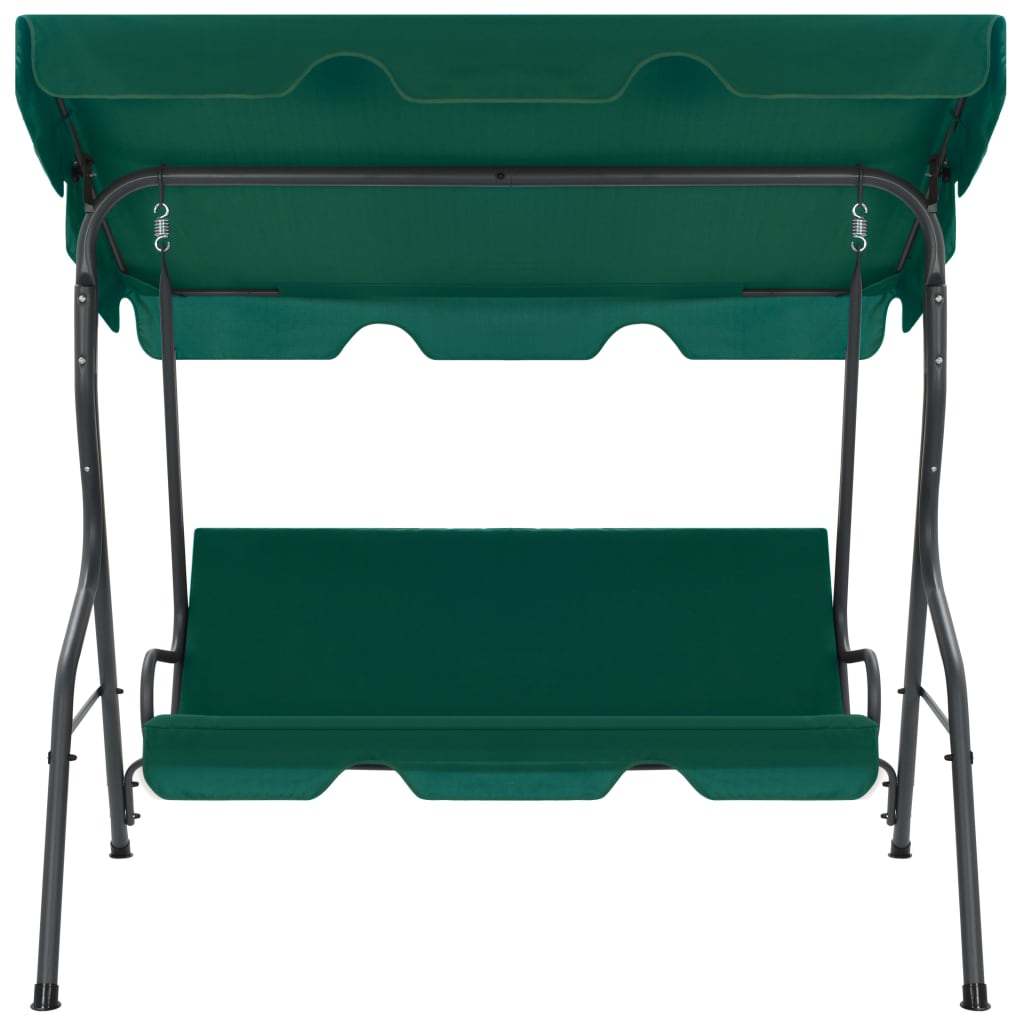 VidaXL Swing bench 170x110x153 cm fabric green