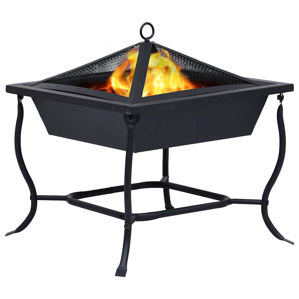 Vidaxl fireplace 42x42x45 cm steel black