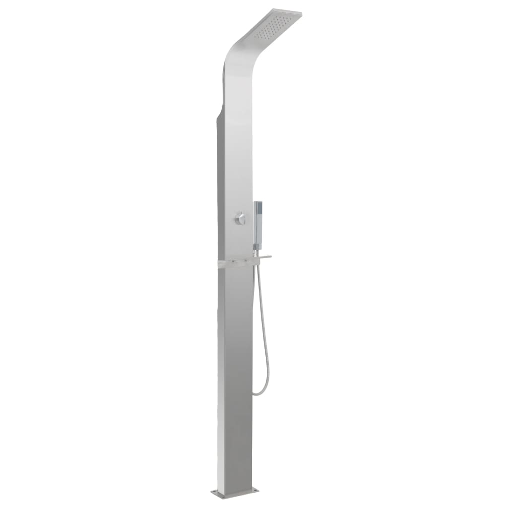 Vidaxl outdoor shower curved stainless steel