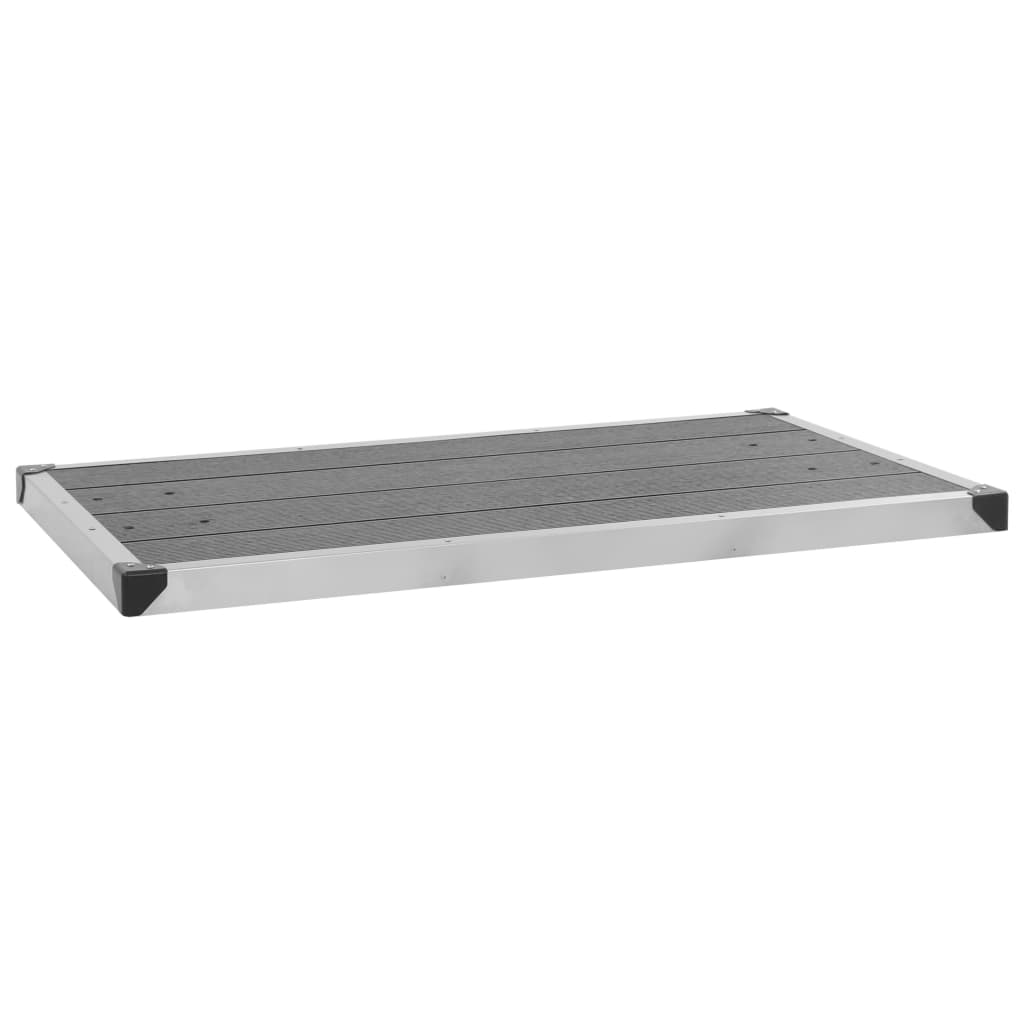 Vidaxl buitendouchbak 110x62 cm HKC de acero inoxidable gris