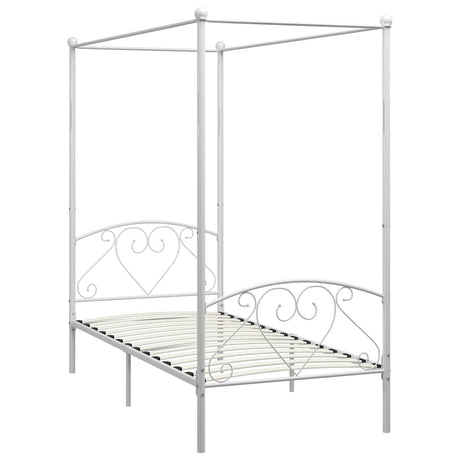 Vidaxl hemelbedframe metaal wit 90x200 cm