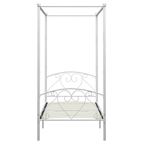 Vidaxl hemelbedframe metaal wit 90x200 cm