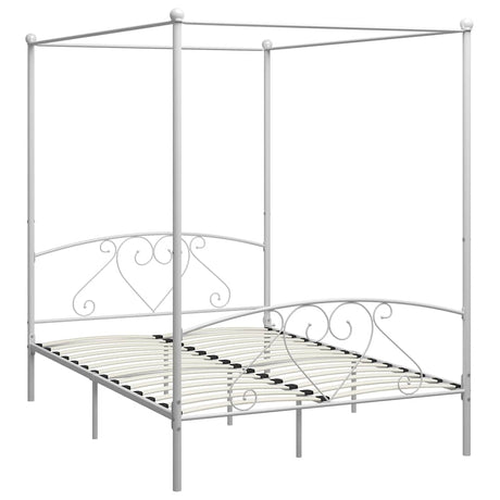 Vidaxl hemelbedframe metaal wit 140x200 cm
