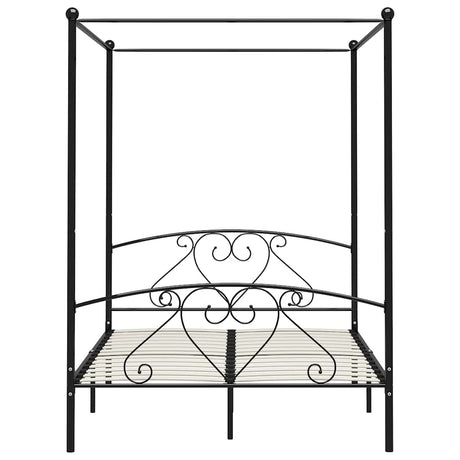 Vidaxl hemelbedframe metaal zwart 140x200 cm