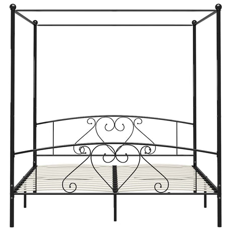 Vidaxl hemelbedframe metaal zwart 180x200 cm