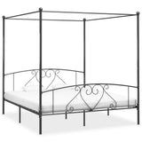 Vidaxl hemelbedframe metaal grijs 180x200 cm