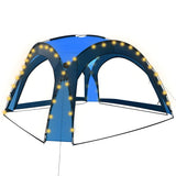 VIDAXL -Partyzelt mit LED- und 4 Seitenwänden 3.6x3.6x2,3 m blau