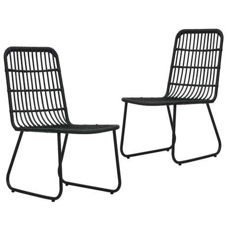 Vidaxl tuinstoelen 2 st poly rattan zwart