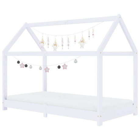 Vidaxl kinderbedframe massief grenenhout wit 80x160 cm