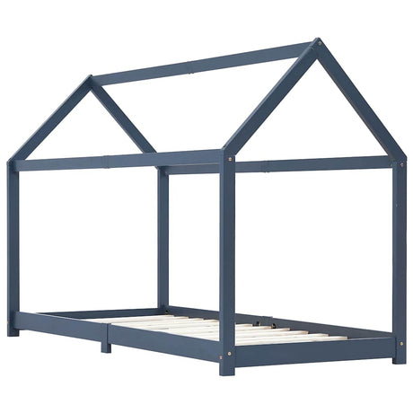 Vidaxl kinderbedframe massief grenenhout grijs 90x200 cm