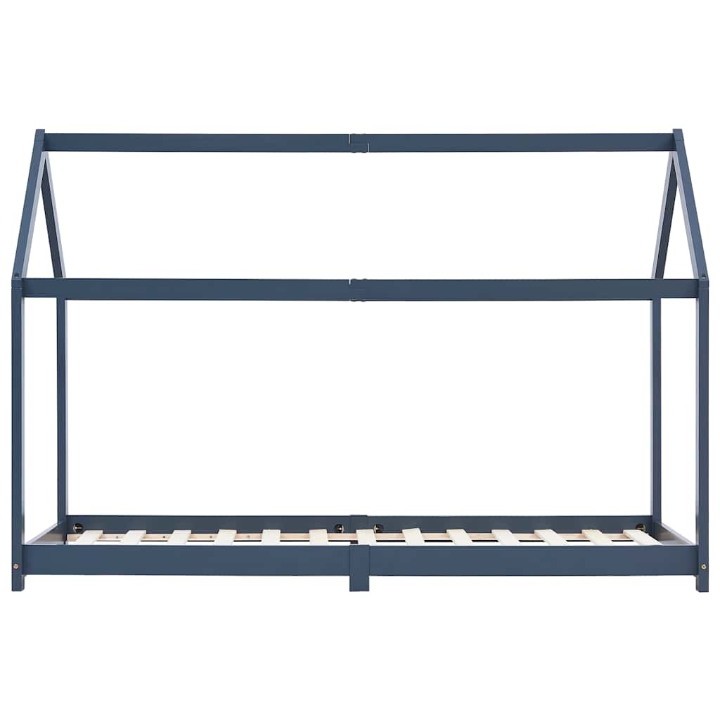 Vidaxl kinderbedframe massief grenenhout grijs 90x200 cm
