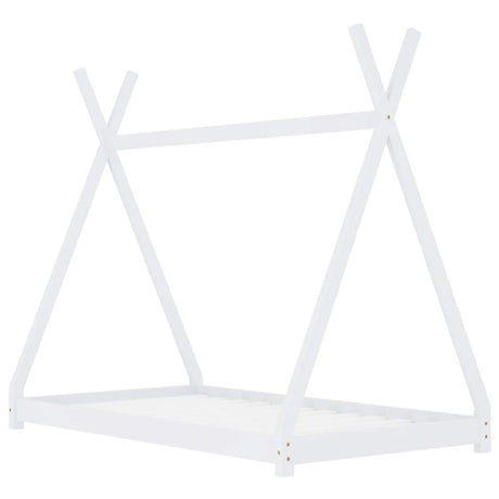 Vidaxl kinderbedframe massief grenenhout wit 70x140 cm