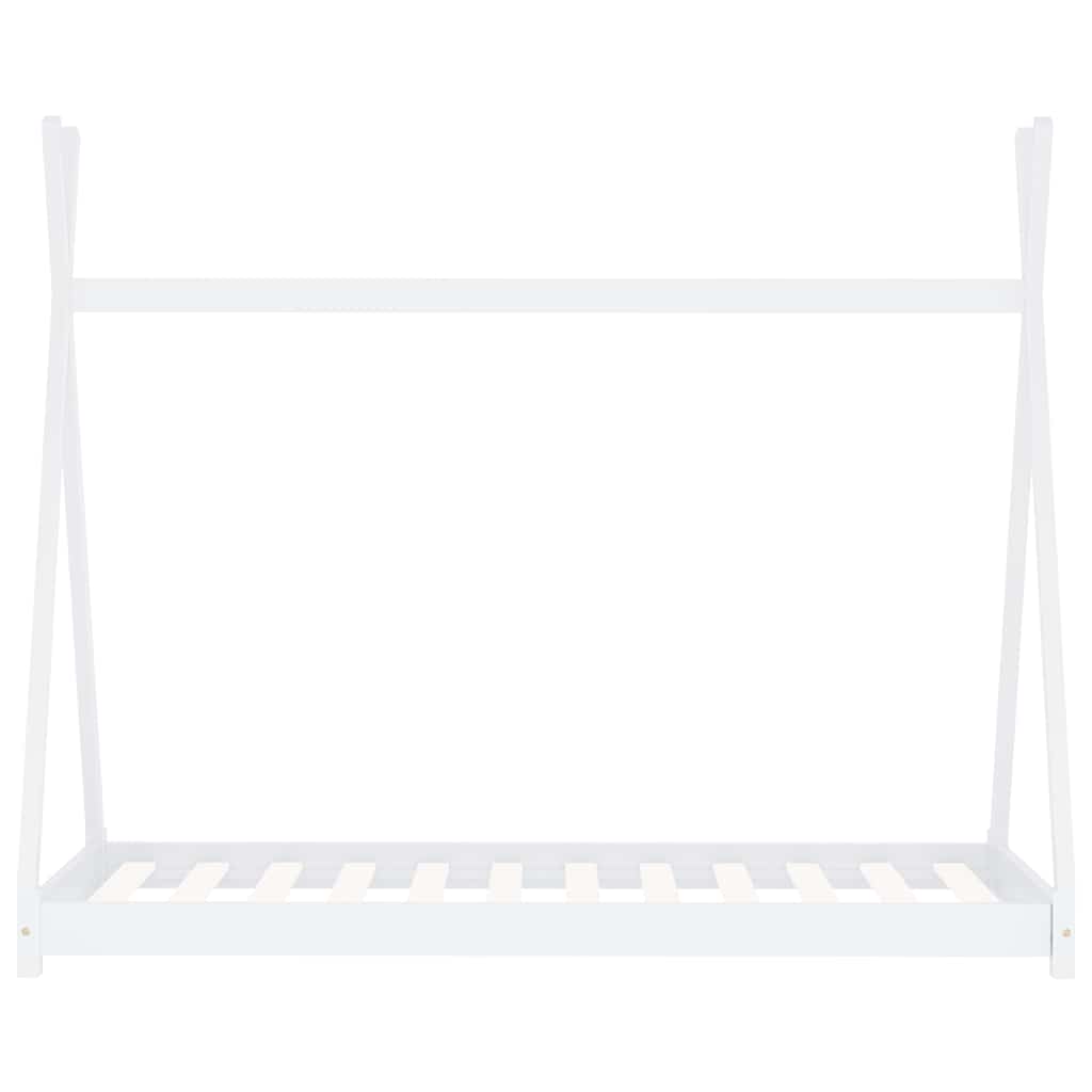 Vidaxl kinderbedframe massief grenenhout wit 80x160 cm