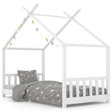 Vidaxl kinderbedframe massief grenenhout wit 90x200 cm