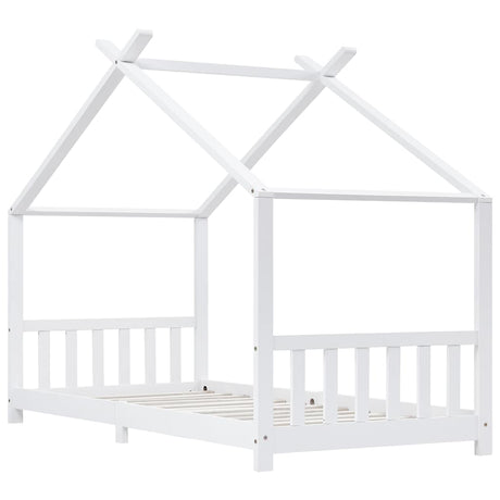 Vidaxl kinderbedframe massief grenenhout wit 90x200 cm