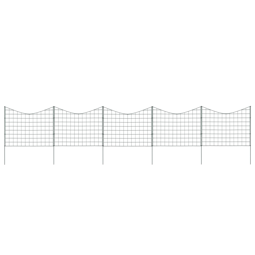 Vidaxl ograja za ograjo Hol Bent 77,5x64 cm zelena