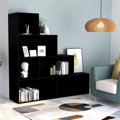 Vidaxl boekenkast kamerscherm 155x24x160 cm bewerkt hout zwart