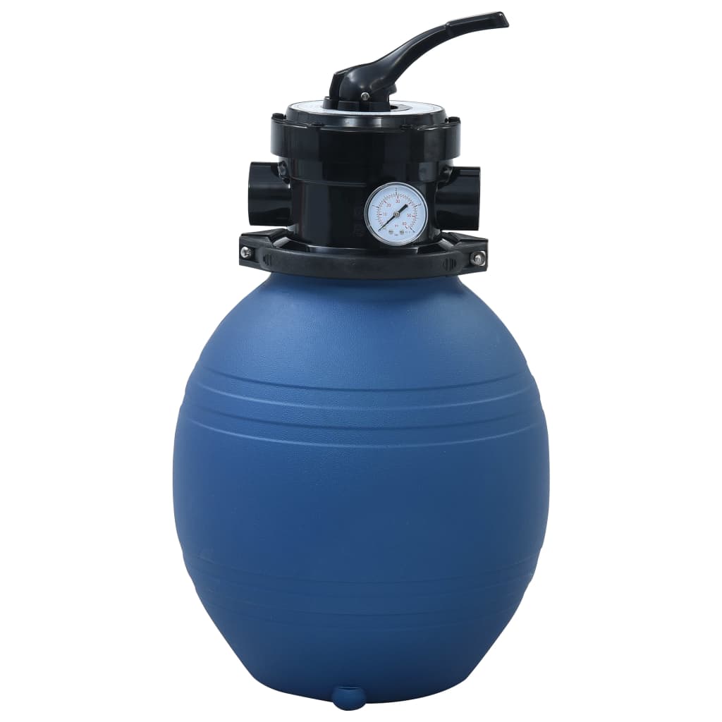 Vidaxl Filtro de arena de piscina con válvula de 4 posiciones 300 mm azul