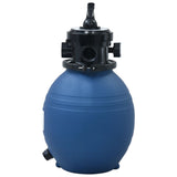 Vidaxl Schwimmbäder Sandfilter mit 4-Position-Ventil 300 mm blau