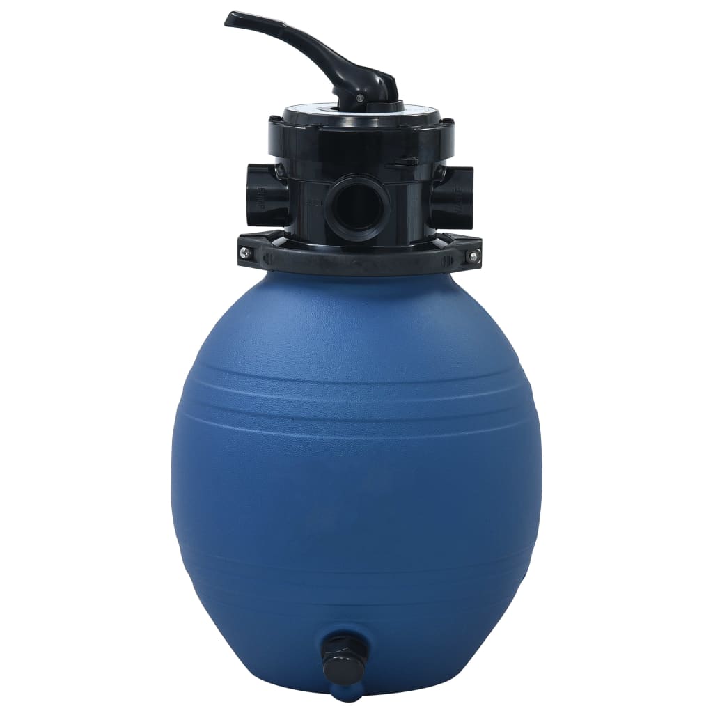 Vidaxl Schwimmbäder Sandfilter mit 4-Position-Ventil 300 mm blau