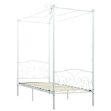 Vidaxl hemelbedframe metaal wit 100x200 cm
