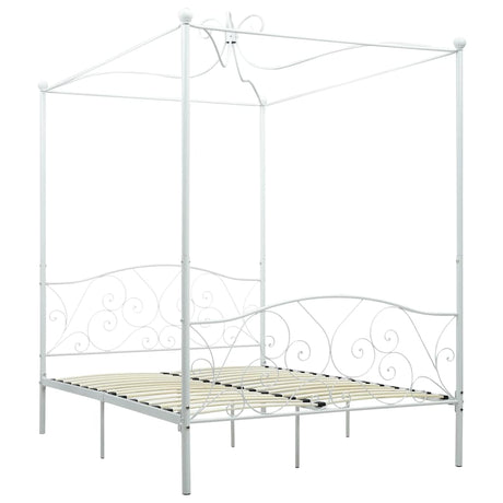 Vidaxl hemelbedframe metaal wit 140x200 cm
