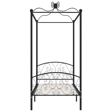 Vidaxl hemelbedframe metaal zwart 100x200 cm