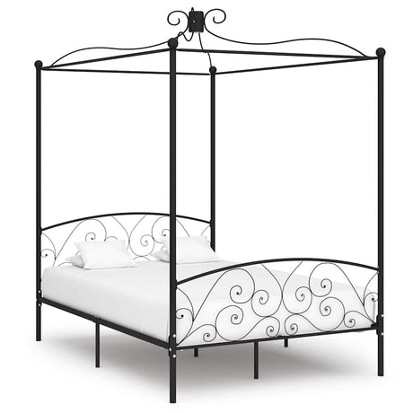 Vidaxl hemelbedframe metaal zwart 120x200 cm